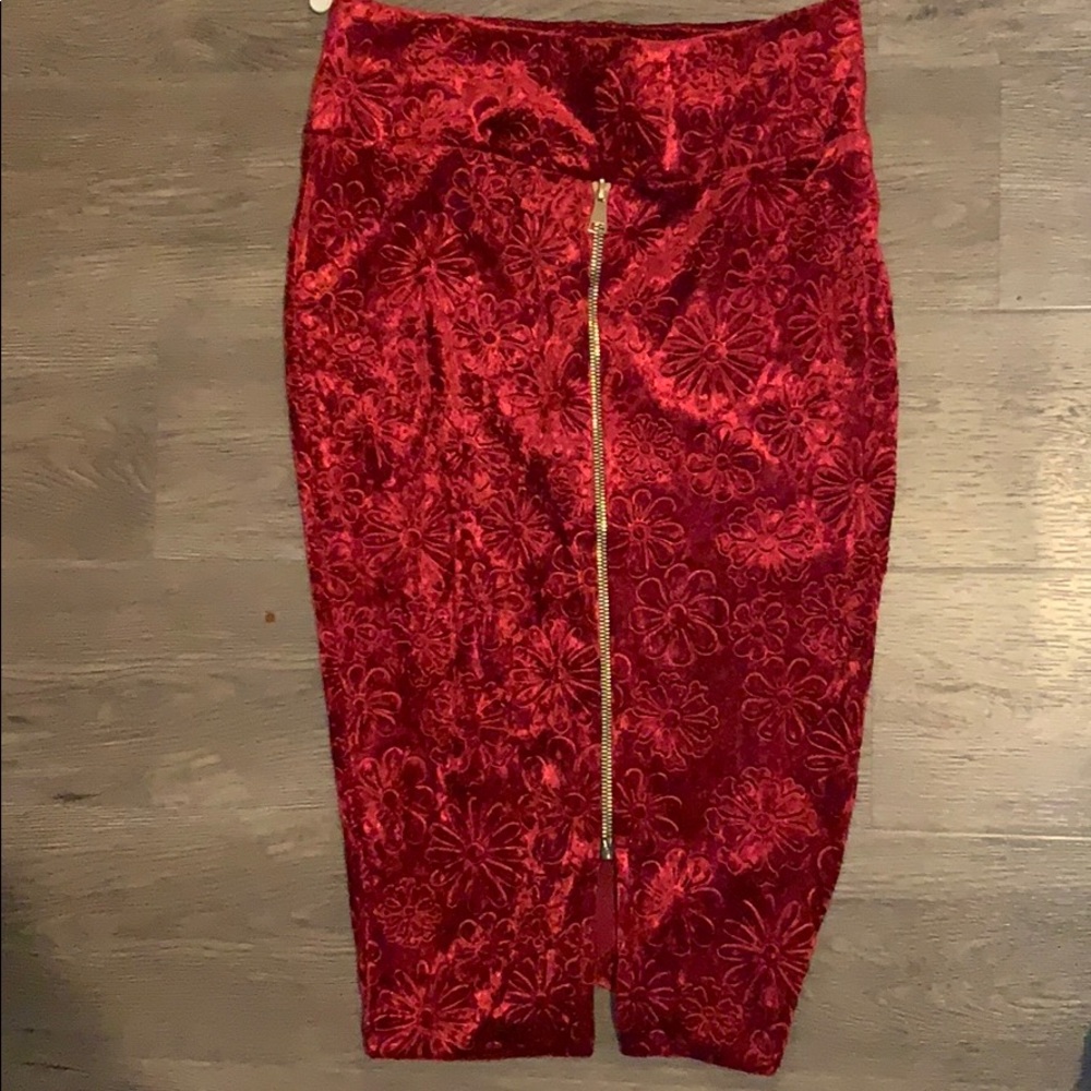 New Cherry red pencil skirt